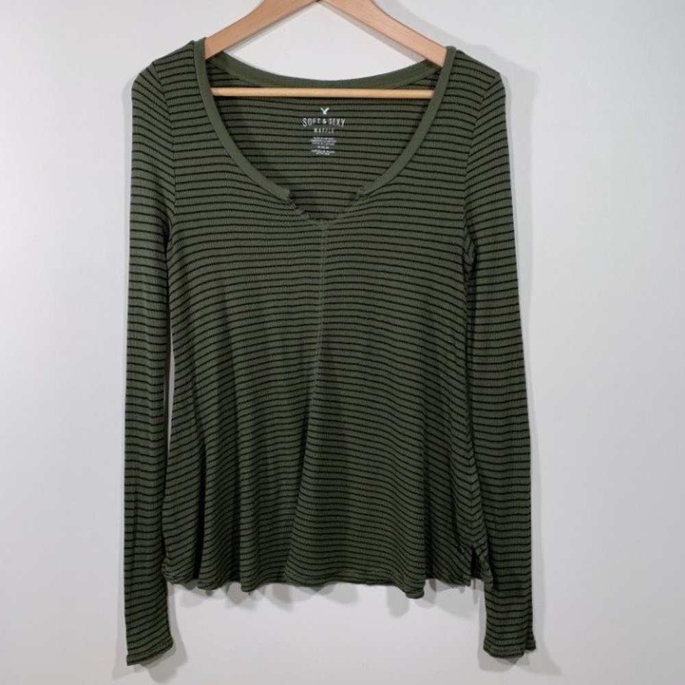 American Eagle Soft & Sexy Waffle Long Sleeve